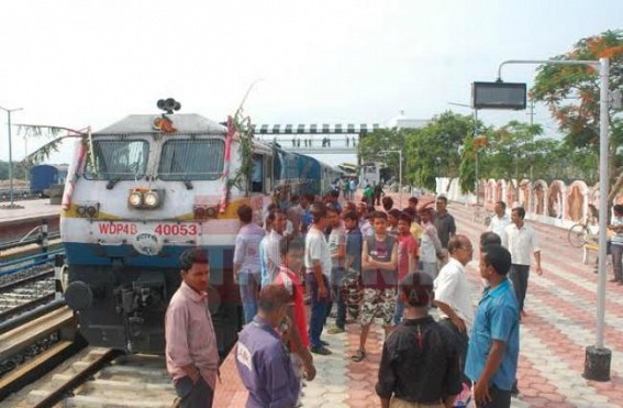 Citing a new era of development, Silchar-Kumarghat trial local train launched on Thursday Citing a new era of development, Silchar-Kumarghat trial local train launched on Thursday